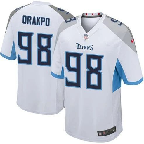 Cheap Men Tennessee Titans 98 Brian Orakpo Nike White Game NFL Jersey